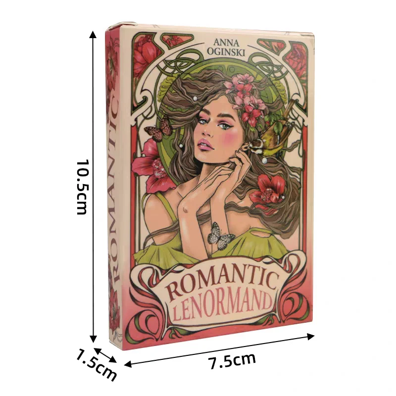 ★正規品★美麗イラスト アールヌーボー様式×花 ロマンティックルノルマンカード ロマンチックなルノルマンオラクルカード 10.2*7.2cm 英語ビジョン
