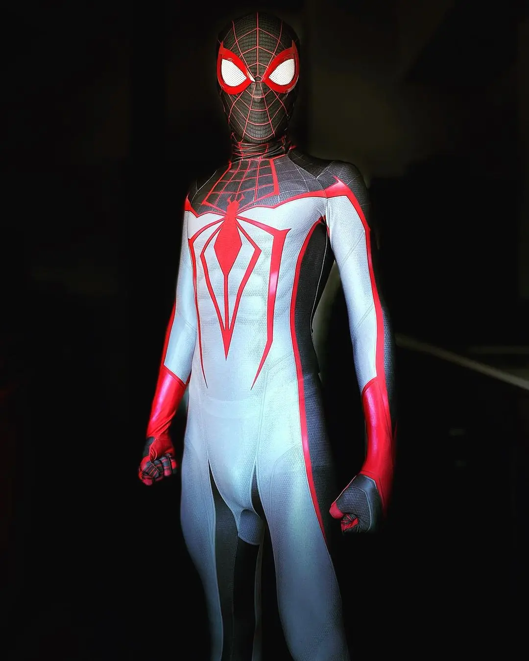 

НОВЫЙ Костюм Человека-паука для косплея на PS5, супергеройский комбинезон Зентай, костюм Майлза Моралеса из Spider-Verse, на Хэллоуин, для взрослых и мальчиков