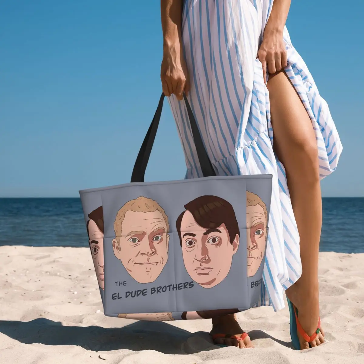 

Peep Show Mark And Jez The El Dude Brothers Beach Tote Bag Sport Gym Yoga Duffle Large Tote Bag Women Travel Bag Fitness bag