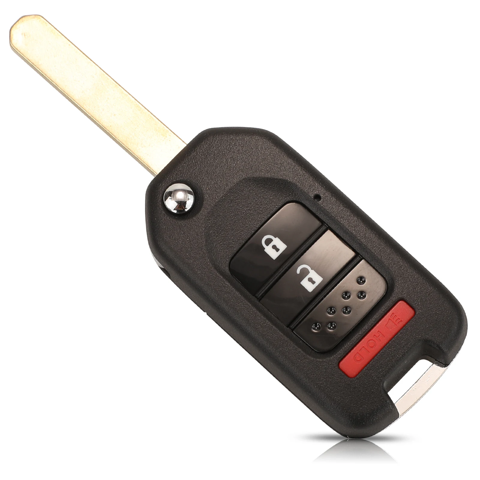 Jingyuqin Modified Folding Flip Remote Key Shell 2/3/4 Buttons For Honda FIT XRV VEZEL CITY JAZZ CIVIC HRV Key Case Fob Upgrade