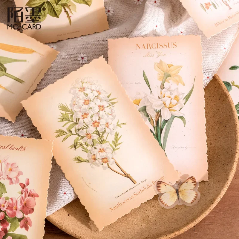 30 pçs/caixa cartão postal planta flor espectro bênção presente de aniversário cartão de mensagem cartão de decoração de parede