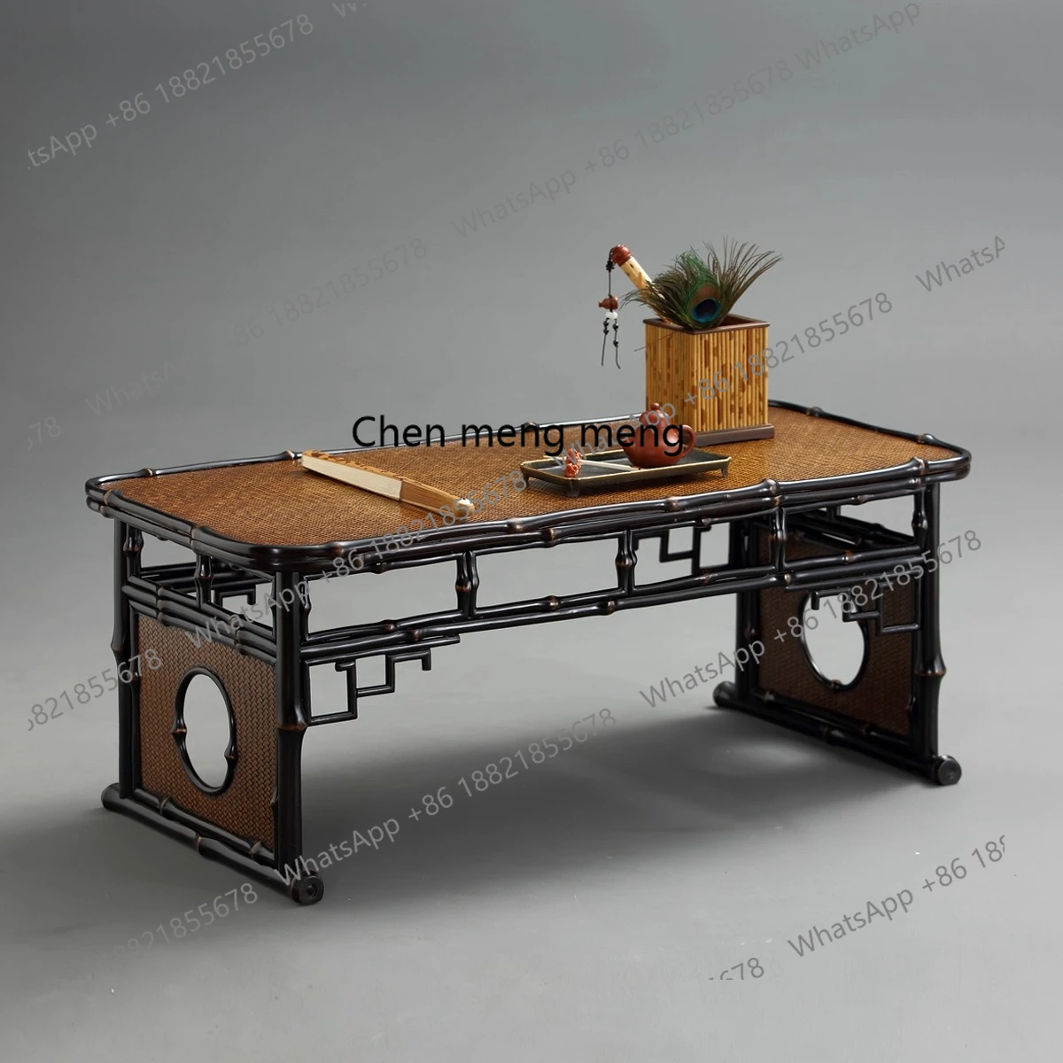 

Bamboo tea table tatami platform low kang table antique Zen bay window Chinese style