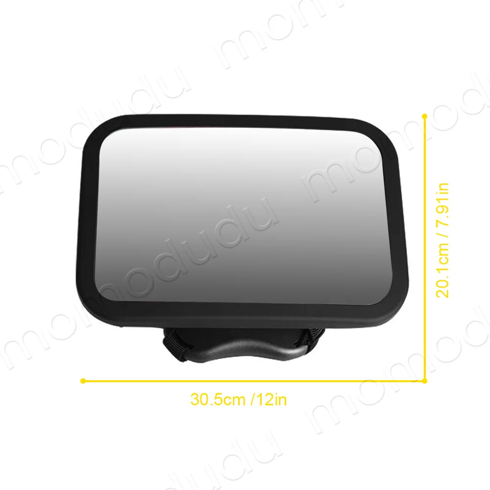 Wide Baby Car Mirror Headrest Mounted Safety Observation Mirror Reverse Installation Ideal Interior Accessory for Secure Infant