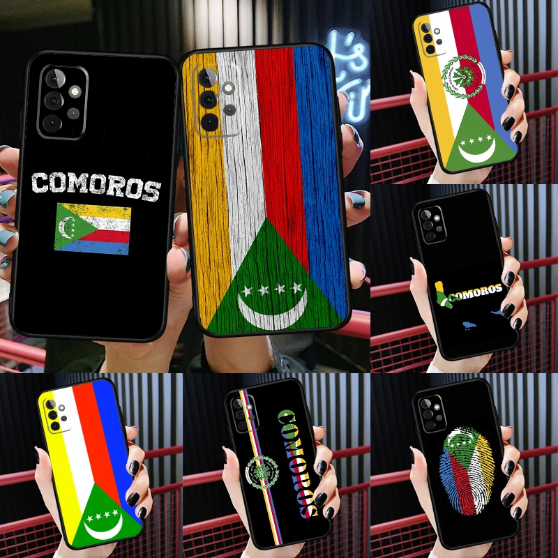 Comoros Flag Case For Samsung Galaxy A54 A34 A24 A14 A73 A53 A33 A23 A13 A52 A32 A22 A12 A51 A71 Cover