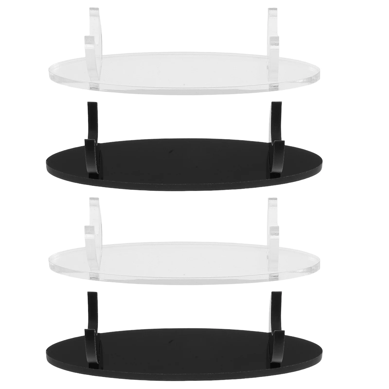 

4Pcs Acrylic Pen Brush Holder Versatile Makeup Brush Display Rack Compact Desktop Organizer Pencil Holder Stationery Container