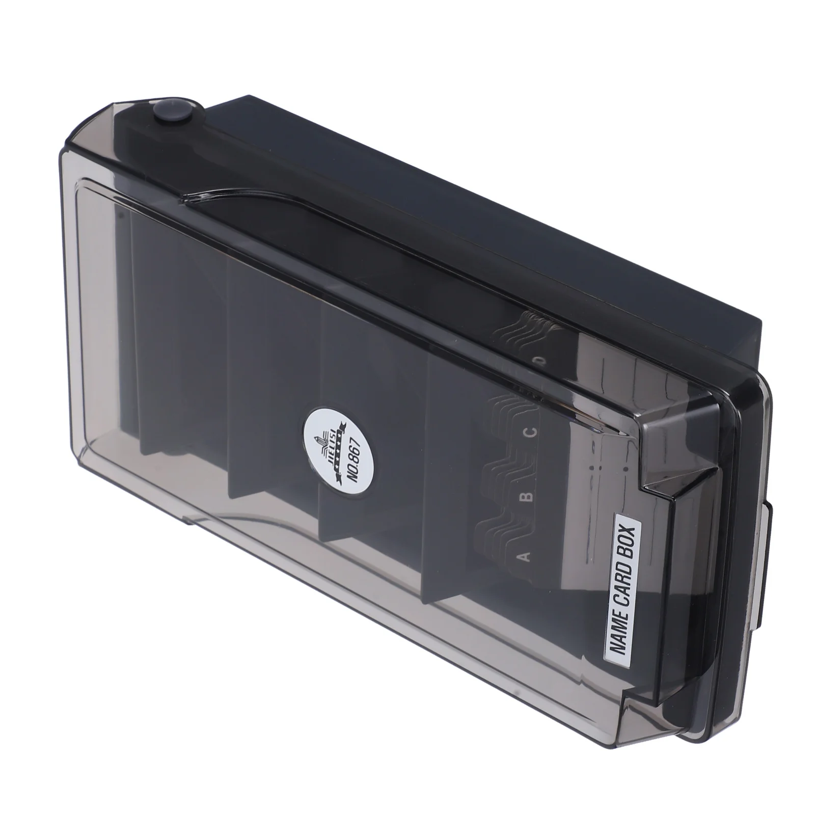 

Business Card Holder Display Transparent Plastic Large Capacity Business Card Organizer Box Office Desk Storage Stand