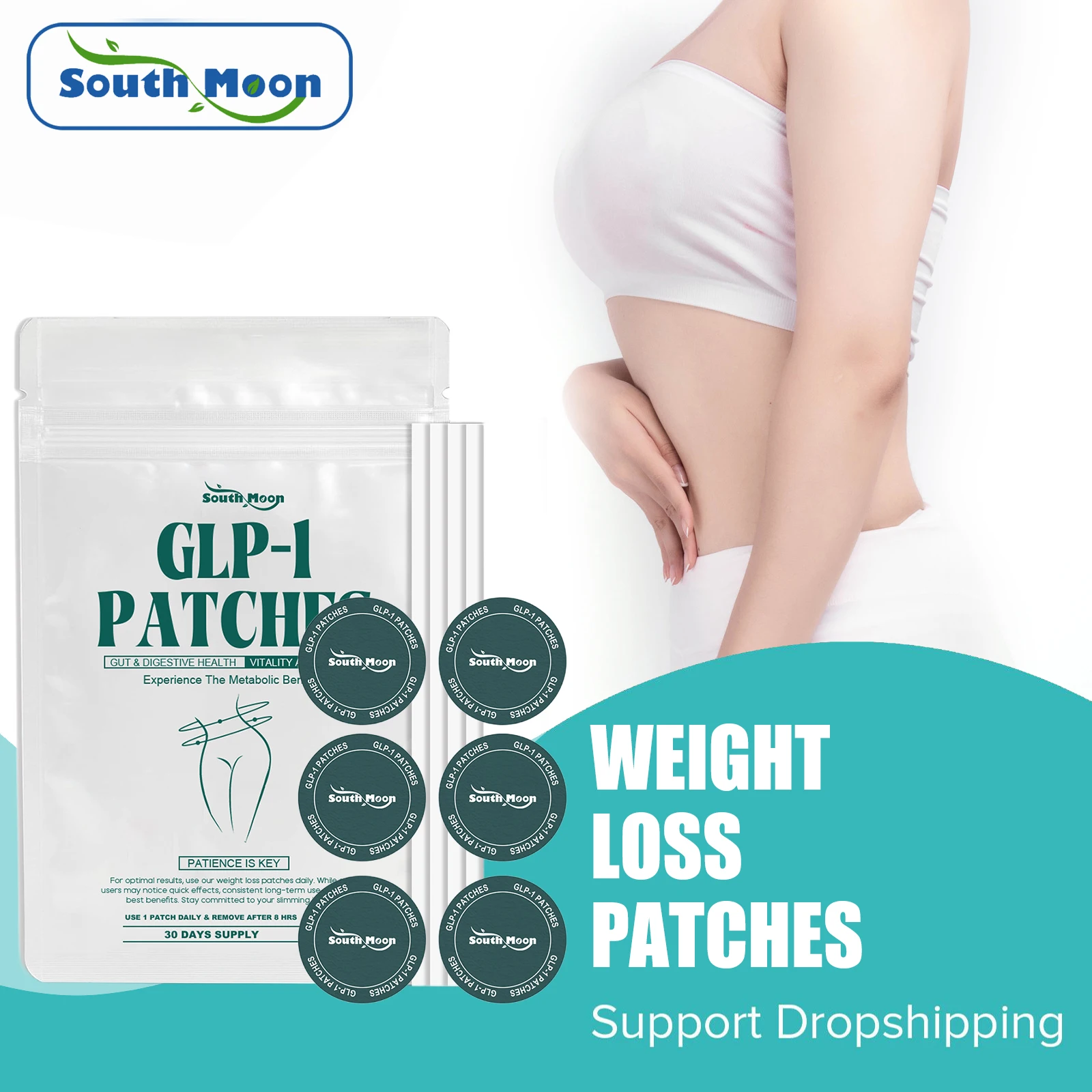 

Weight Loss GLP-1 Patch Burning Fat Improve Stomach Appetite Control Slim Belly Thigh Firming Lifting Body Shaping Care Patch