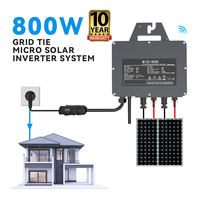 800W Solar Grid-on Microinverter Solar Panels Converter Household Grid Tie System PV Inverter Shipping From EU With 5M Cable