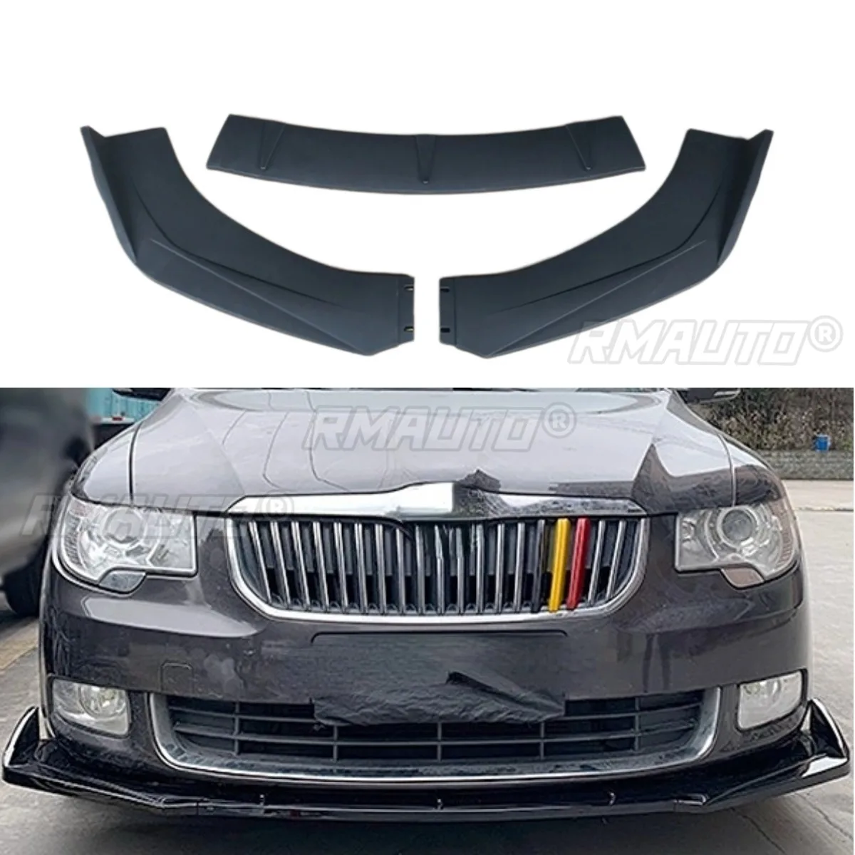 

For Skoda Superb Car Front Bumper Lip Splitter Diffuser Spoiler For Skoda Superb Style Bumper Guard Apron Car Accessories