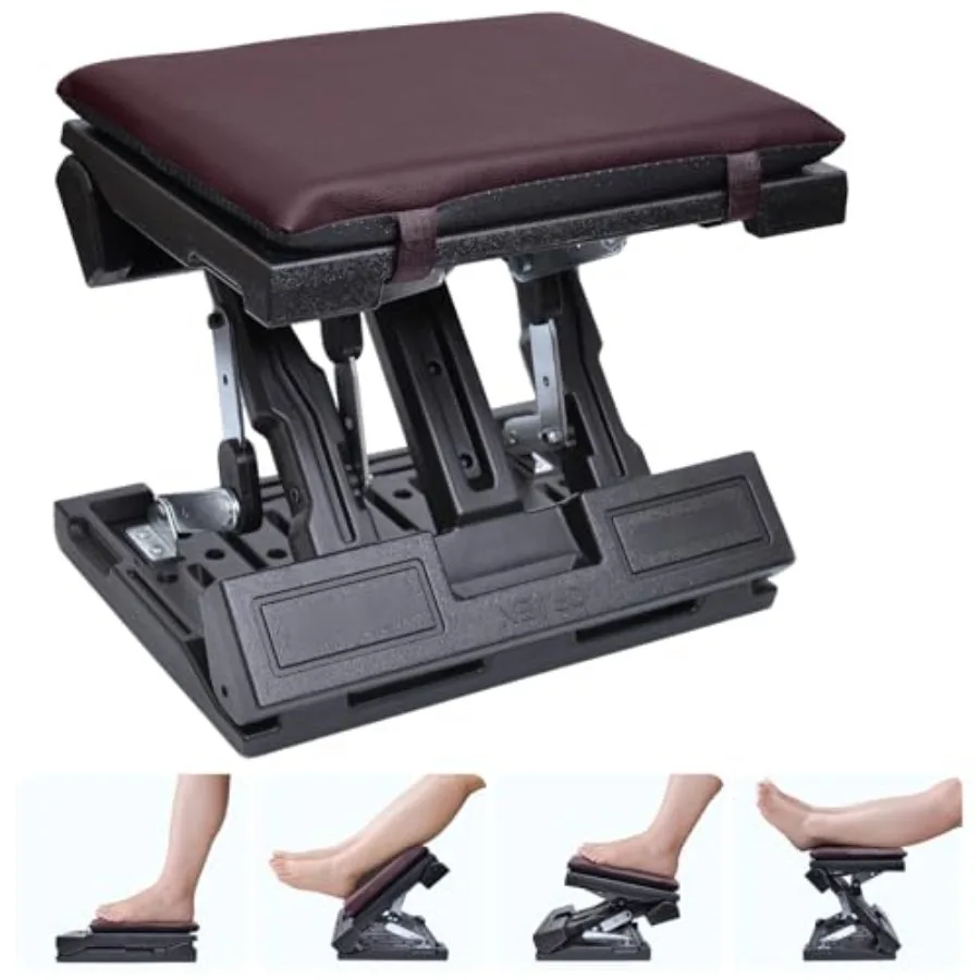 Feet Rest for Under Desk at Work, Height Adjustable Infinite Angle Ergonomic Foldable Footrest for Office, Gaming, Computer, Re