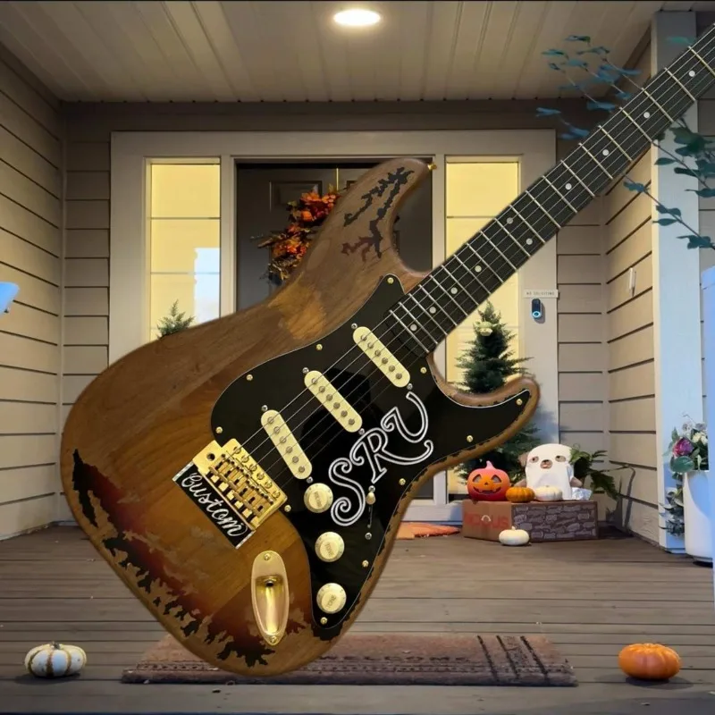 STSRV Electric Guitar 6Saddle Tremolo Bridge SSS Pickups Crisp Bright Transparent Tone SRV Signature Elements Players Collectors