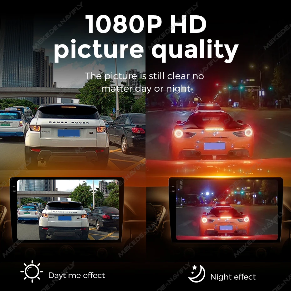 MEKEDE Car DVR Camera Full HD 1080 ADAS LDWS Anti-collision Night Vision Car Recorder Navigator Android DVD Player TF Card Slot
