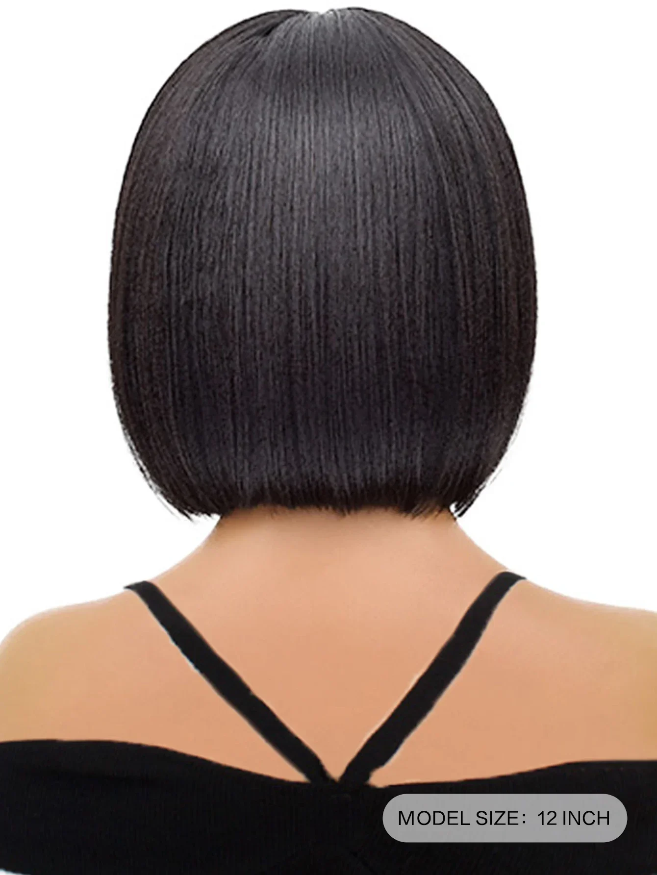 Naturally Short Bobo Wigs straight Human Hair Wig For Women Real Daily Party Black