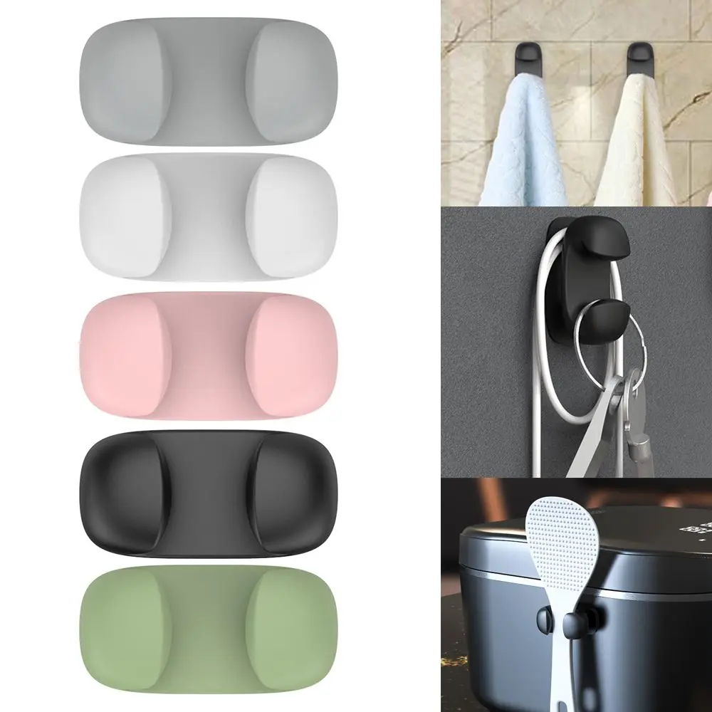 Rice Spoon Holder Silicone Storage Rack, Kitchen Wall-Mounted Cooker Spoon Shelf, Placement Rack