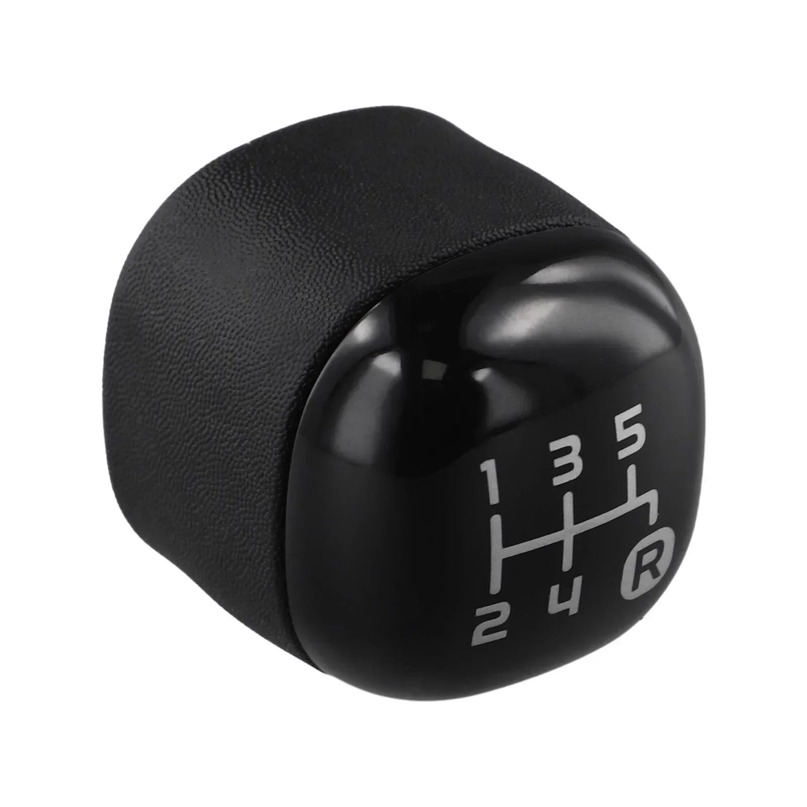 Eye-catching Design Vehicle Interior 5-Speed Gear Knob Black Gear Knob Easy Assembly Enhanced Grip High-quality Materials