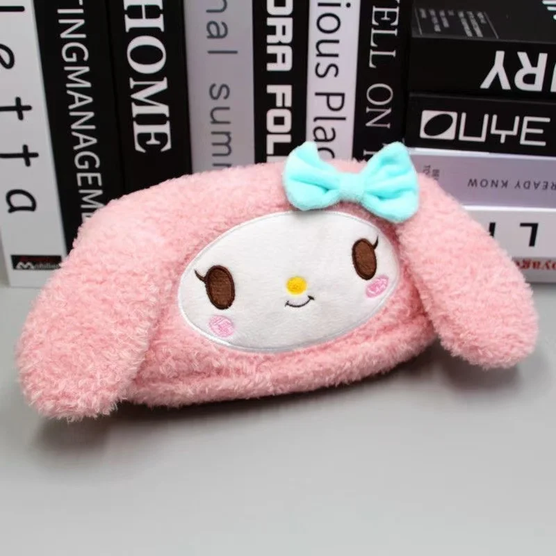 Cartone animato Sanrio My Melody Cinnamoroll Borsa in peluche Kawaii Anime Kuromi Borsa per cosmetici in peluche Astuccio per studenti Regalo di compleanno per ragazze