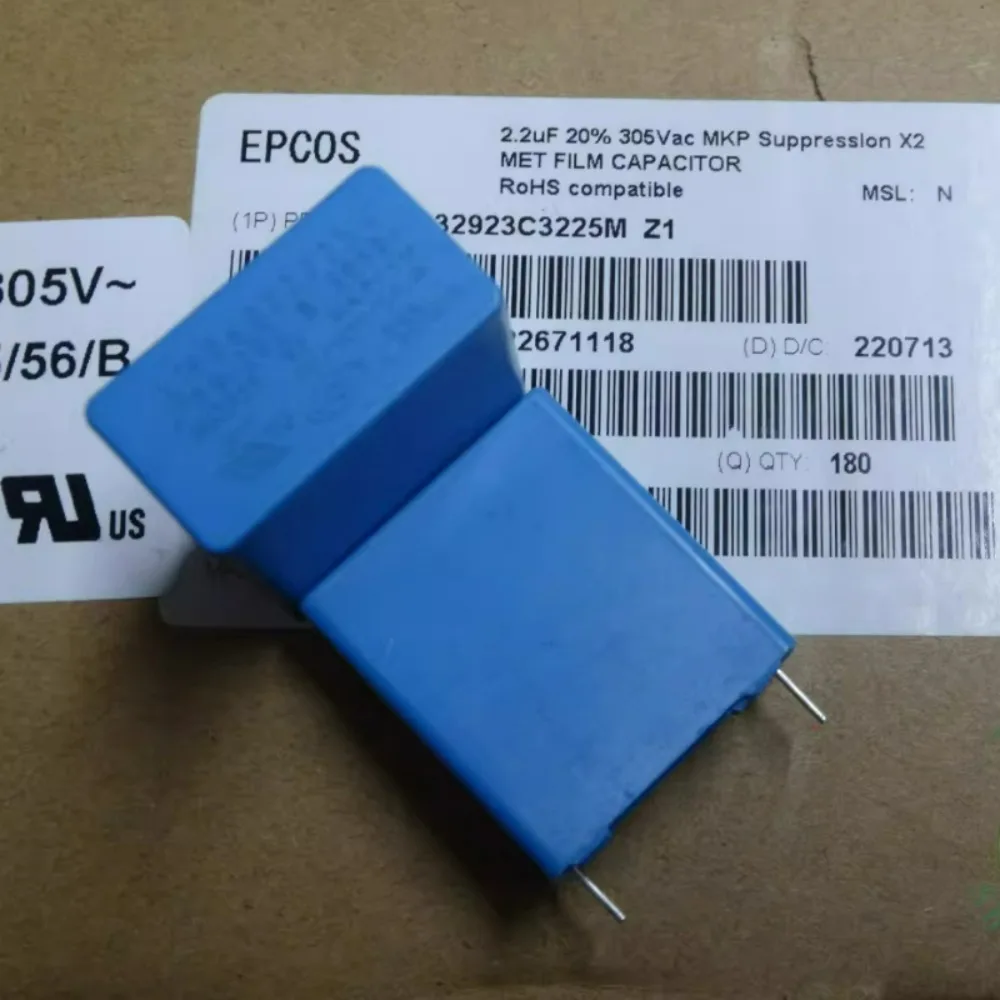 EPCOS 2.2uf/305vAC 2u2 225 Brand New 22mm Film Capacitor B32923C3225M Z1