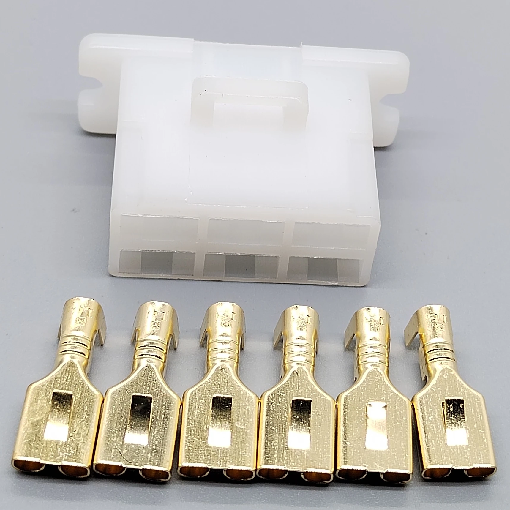 shhworldsea 6 Pin 6.3mm Way Auto Large Current Connector with Wires Car Male Female Wiring Harness Sockets