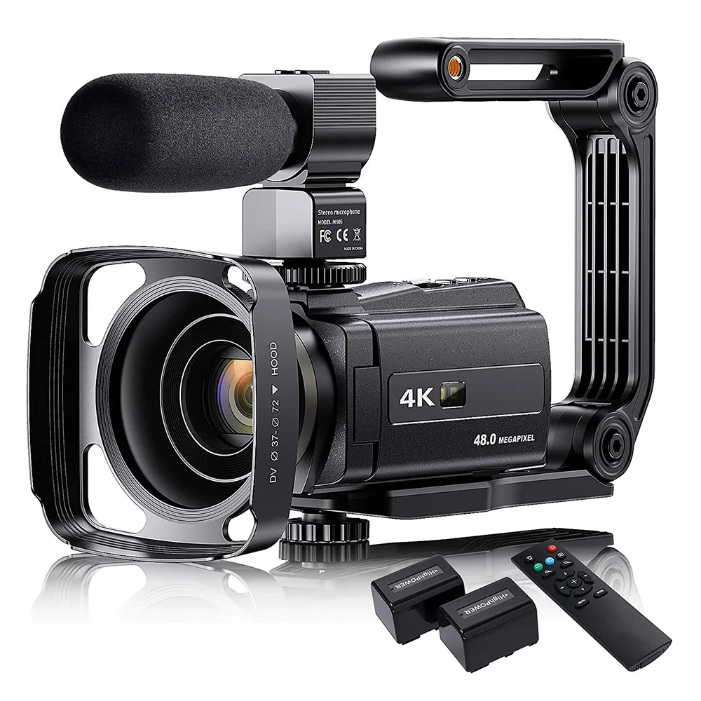 

4K Video Camera Camcorder 48MP Vlogging 16X Zoom with Microphone 3.0&Touch Screen IR Night Vision Wi-Fi Vlog Cameras Web