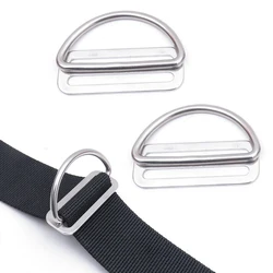 1/2 paia Scuba Diving D Ring Buckle cintura in acciaio inossidabile Keeper sport acquatici accessori per il nuoto cintura Keeper