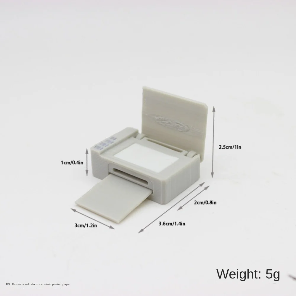 1/12 スケールドールハウスミニチュア文具誕生日ギフト BJD 人形アクセサリーオフィスシーンモデル小道具子供のおもちゃエミュレートプリンタ