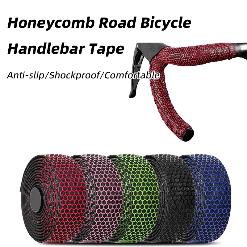 AliExpress ESLNF Shockproof Honeycomb Road Bicycle Handlebar Tape Anti-slip MTB Handlebar Belt Comfortable E-Bike Grips Cover Bike Accessories