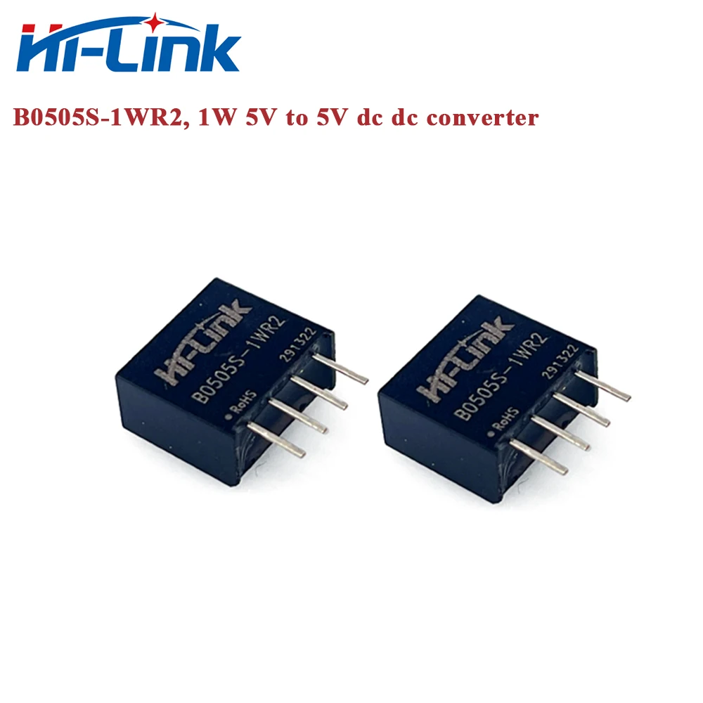 Free Ship Hi-Link 10pcs/Lot 1W DC DC Converter 5V to 5V 200ma with Single Output B0505S-1WR2