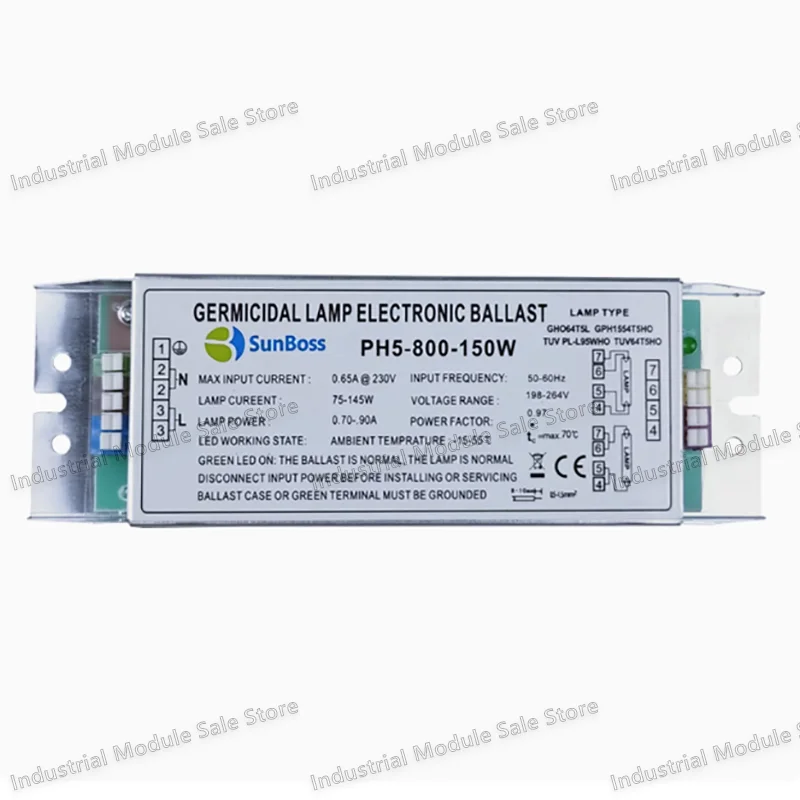Lampe PH5-800-150W UV de traitement des gaz usés de la lampe électronique 220V de BacterIlluh Ballast ultraviolet Lampe UV pour les planches brûlantes Rectif