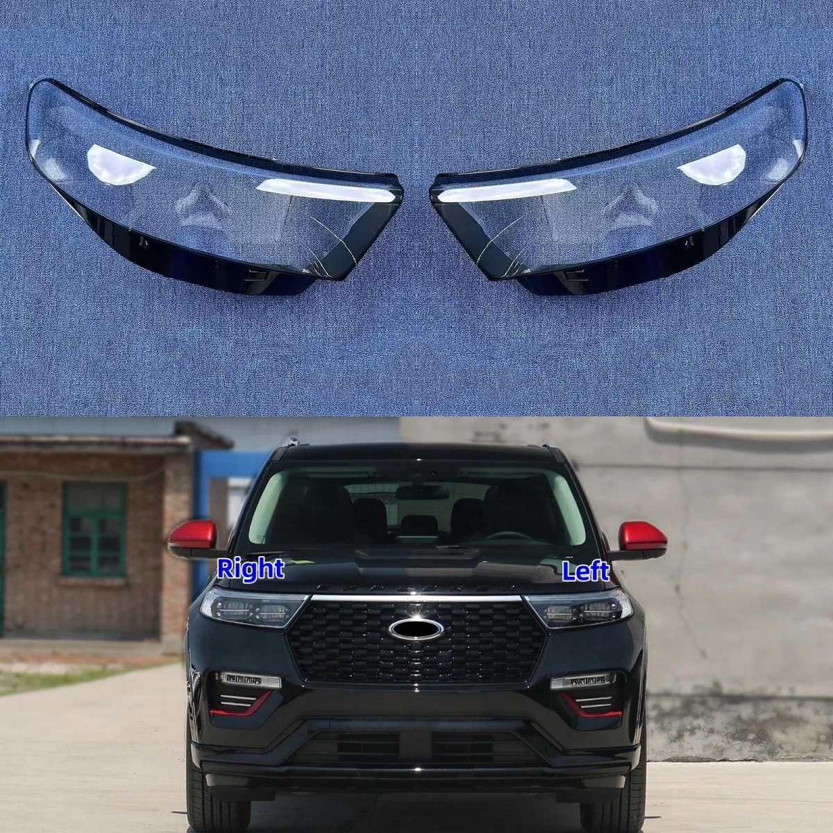 

Для Ford Explorer 2020 2021 2022, автомобильные аксессуары, крышка объектива фар, прозрачный абажур, стекло