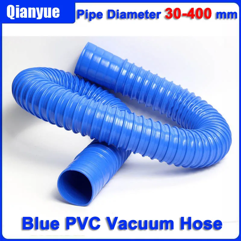 

Blue PVC Vacuum Hose - Flexible Telescopic Rubber Dust Collection Pipe, Corrugated Ventilation Tube for Sewage/Industrial Use