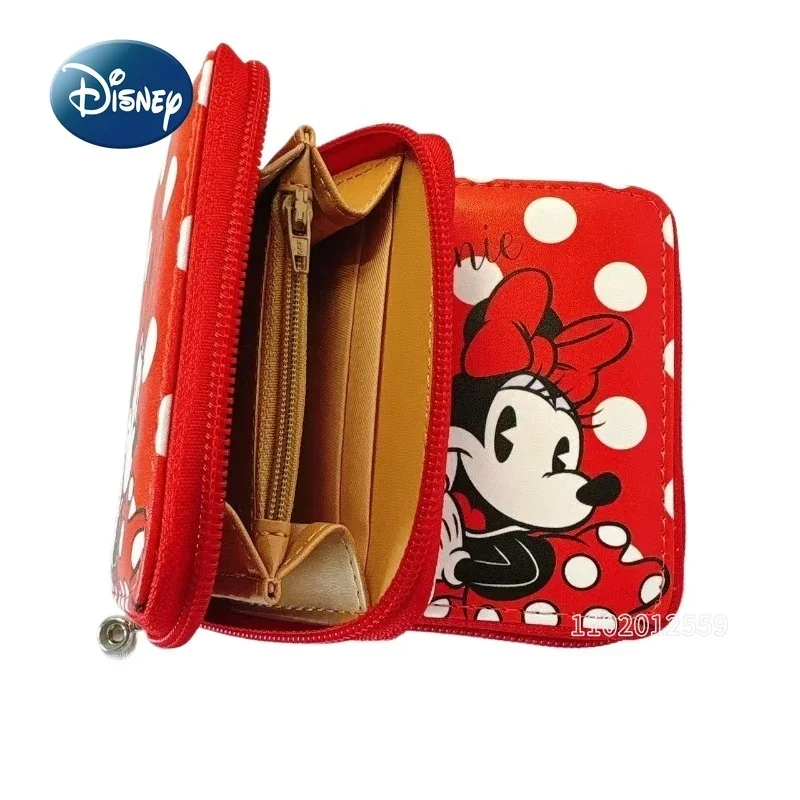 Disney Minnie New Mini Wallet Luxury Brand Fashion Trend Women's Mini Wallet Cartoon Women's Coin Purse with Multiple Card Slots