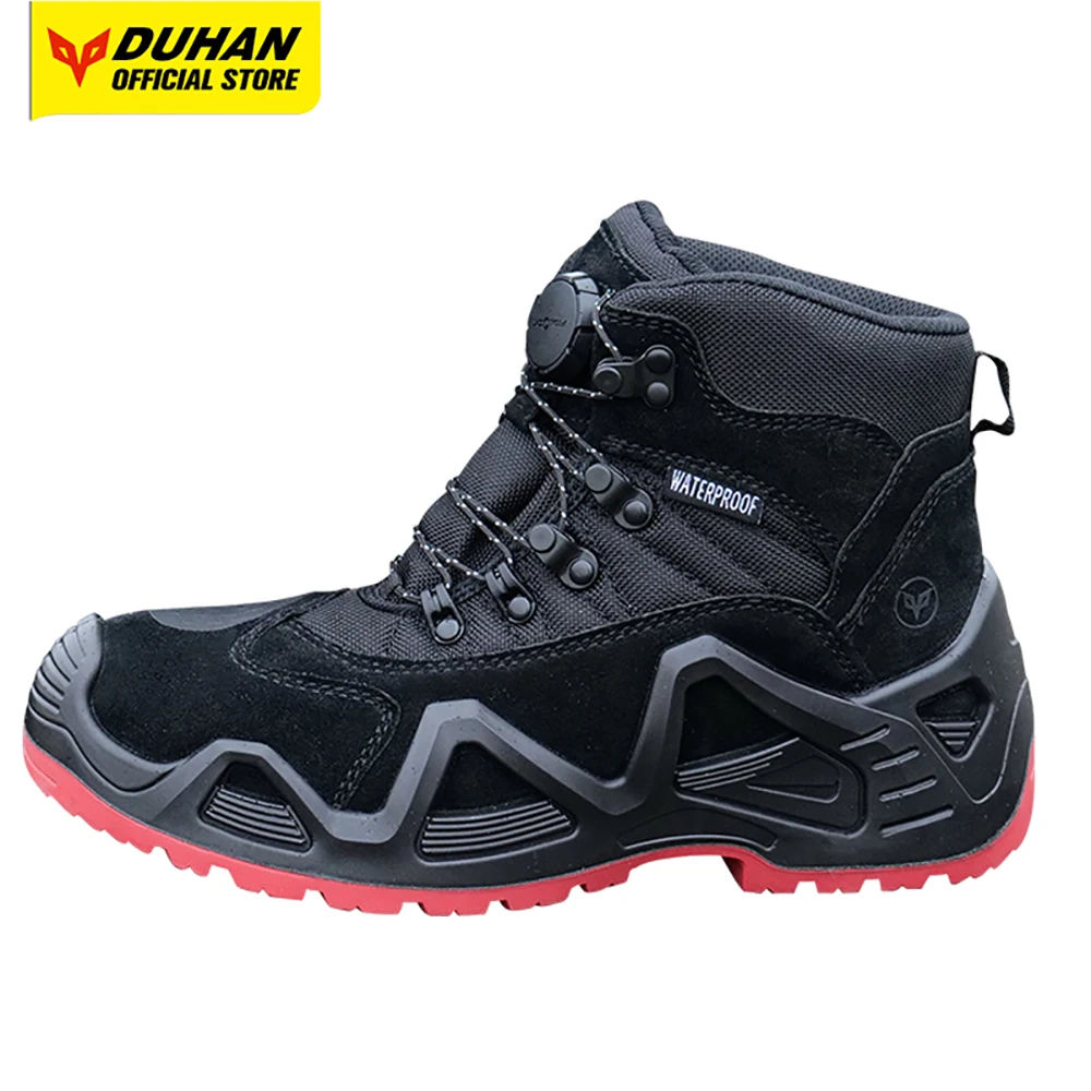 DUHAN Waterproof And Breathable Motorcycle Boots Wear Resistant Motocross Riding Protective Boots Outdoor Multifunctional Shoes