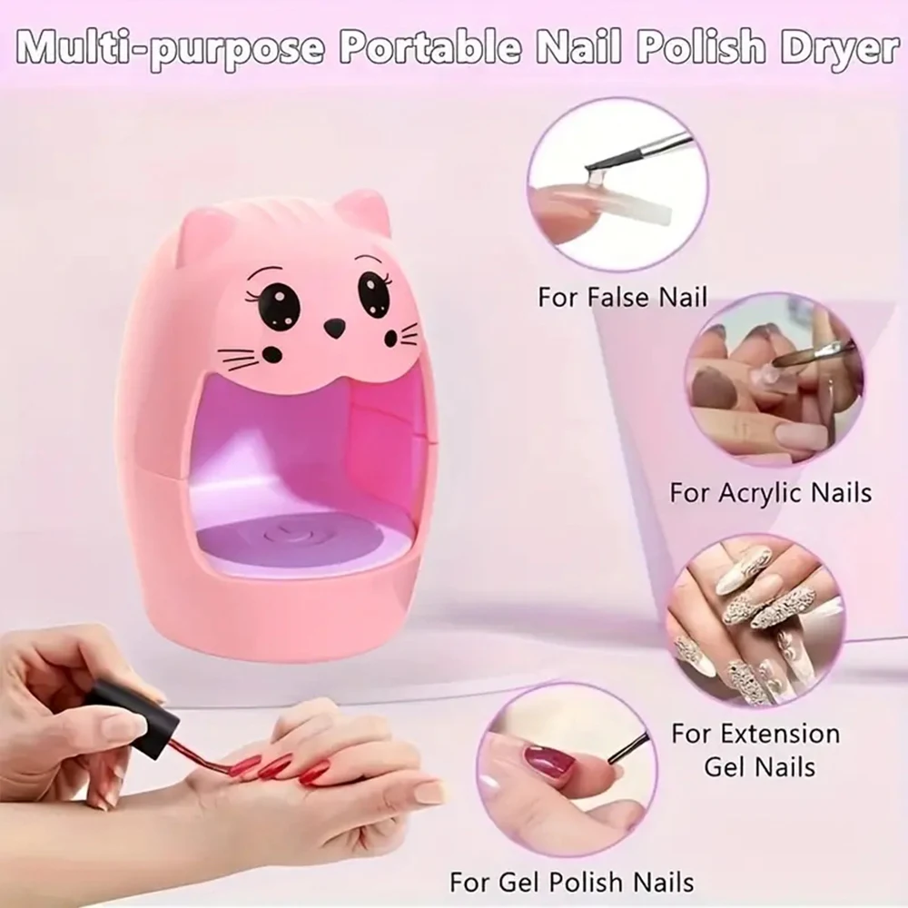 Yikoolin secador de unhas uv lâmpada led para manicure recarregável secagem rápida unhas gel polonês lâmpada ferramenta da arte do prego uso em salão de beleza em casa