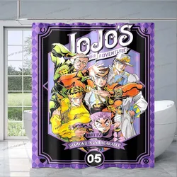 Jojo Anime Shower Curtain Japanese Classic Anime Collage Pattern Shower Curtain Bathroom Decoration Shower Curtain Birthday Gift