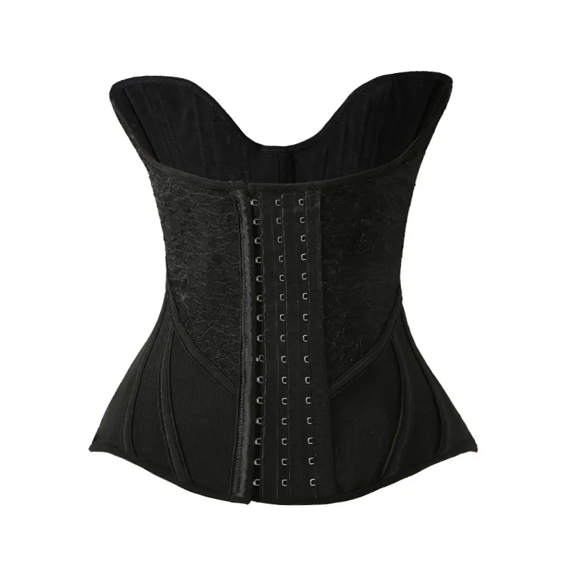 24 steel bones Angels wing Mesh Breathable lace waist trainer corset for abdominal contraction after fitness exercise 9004