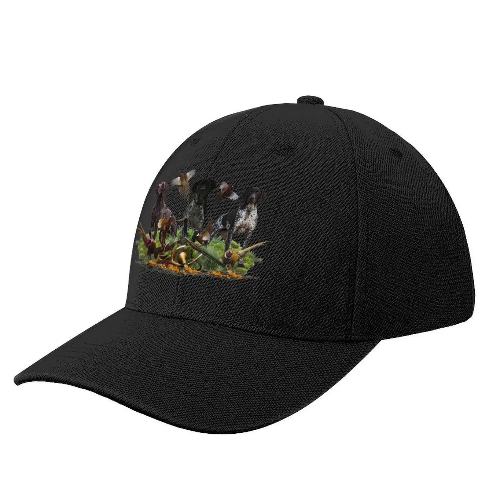 Hunting pheasant with German Shorthaired Pointer Baseball Cap Trucker Cap custom Hat Wild Ball Hat hard hat Ladies Men's