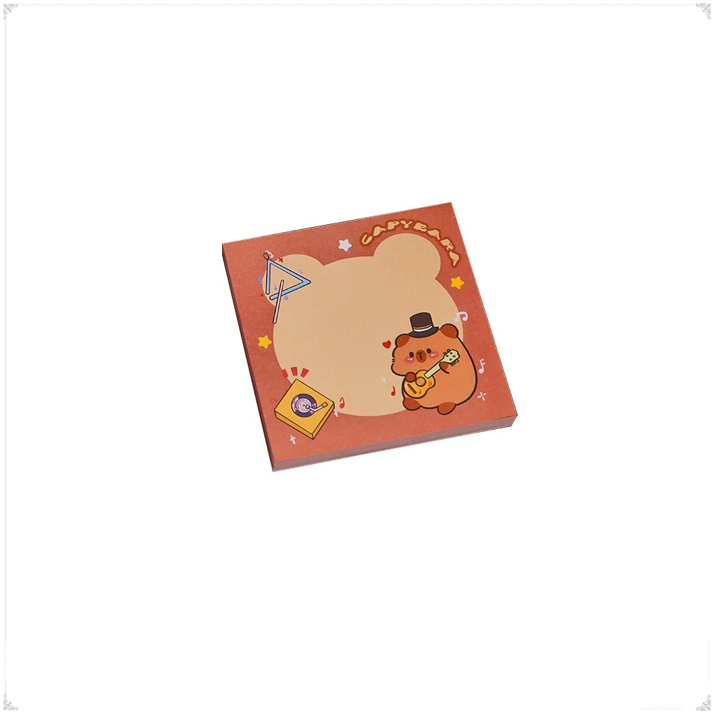 12 Pcs Writing Pads Sticky Notes Student Cute Hand Account Decorative Material Paper Cartoon Capybara Tear Notes Back To School