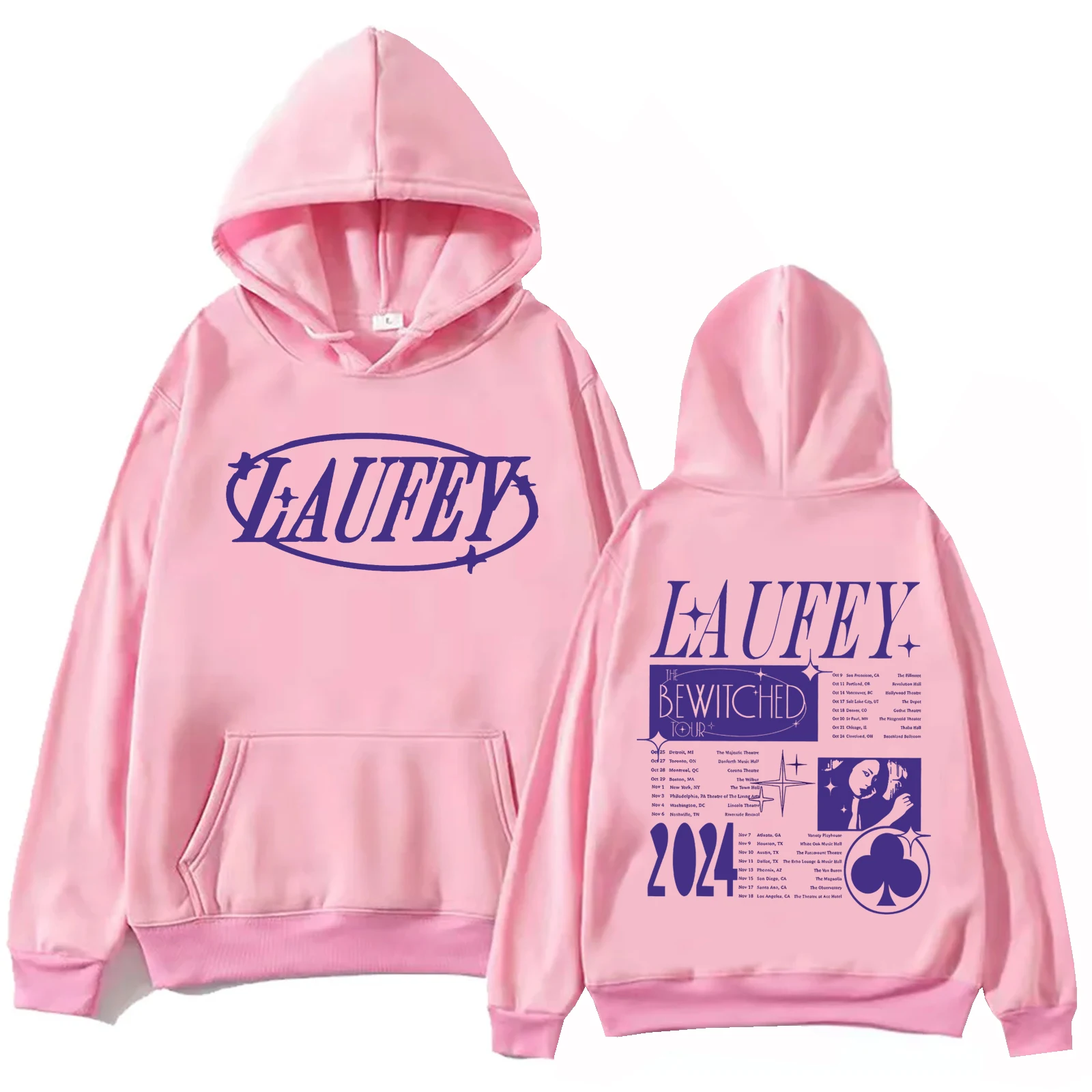 2024 Laufey Tour Hoodie Harajuku Hip Hop Hooded Pullover Man Woman Sweatshirt Autumn Winter Long Sleeves Casual Loose Streetwear