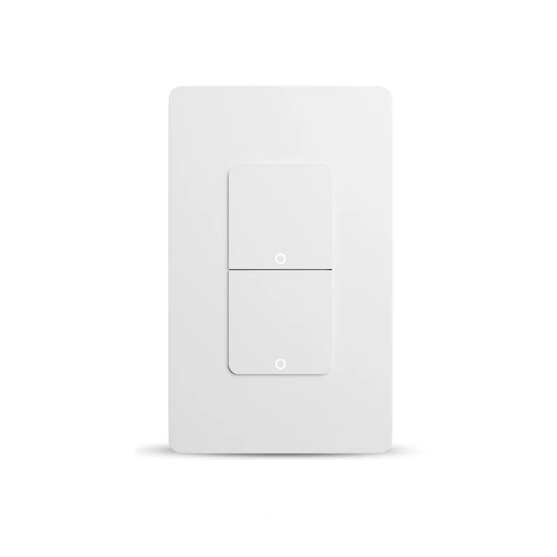 AA87 US 単極プッシュボタン壁スイッチ Alexa Google ホーム US プラグ 2 ギャング 1 個で動作します