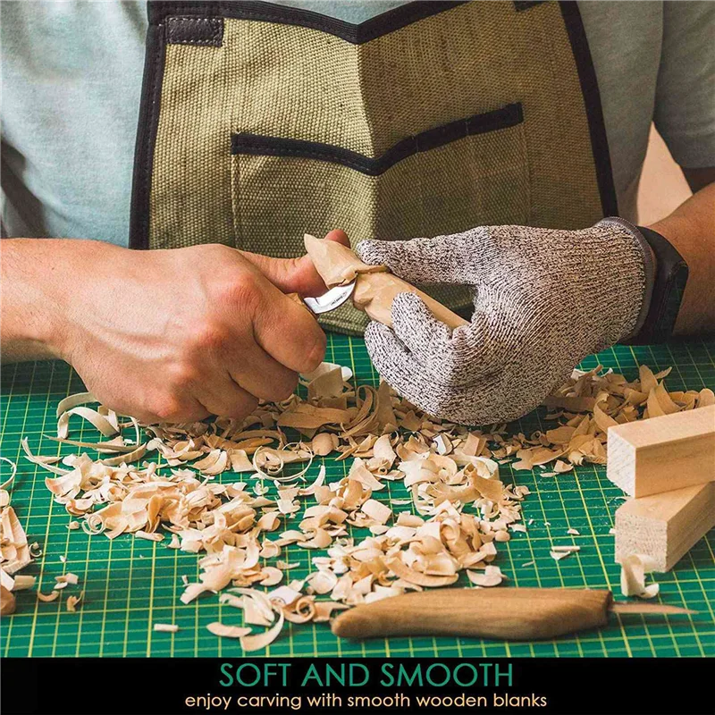 A04F-20 pièces sculpture blocs de bois fouettant blocs de bois tilleul blocs de sculpture inachevé ensemble de bois mou pour la sculpture débutants