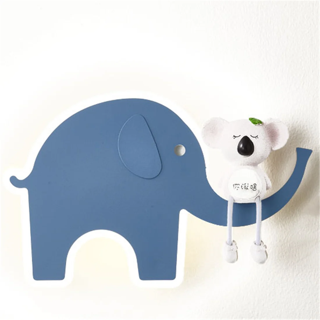 Nordic Minimalism Pink Blue Elephant Cartoon Wall Lamp Parent Child Paradise Classroom Decorative Led Lights Corridor Sconce