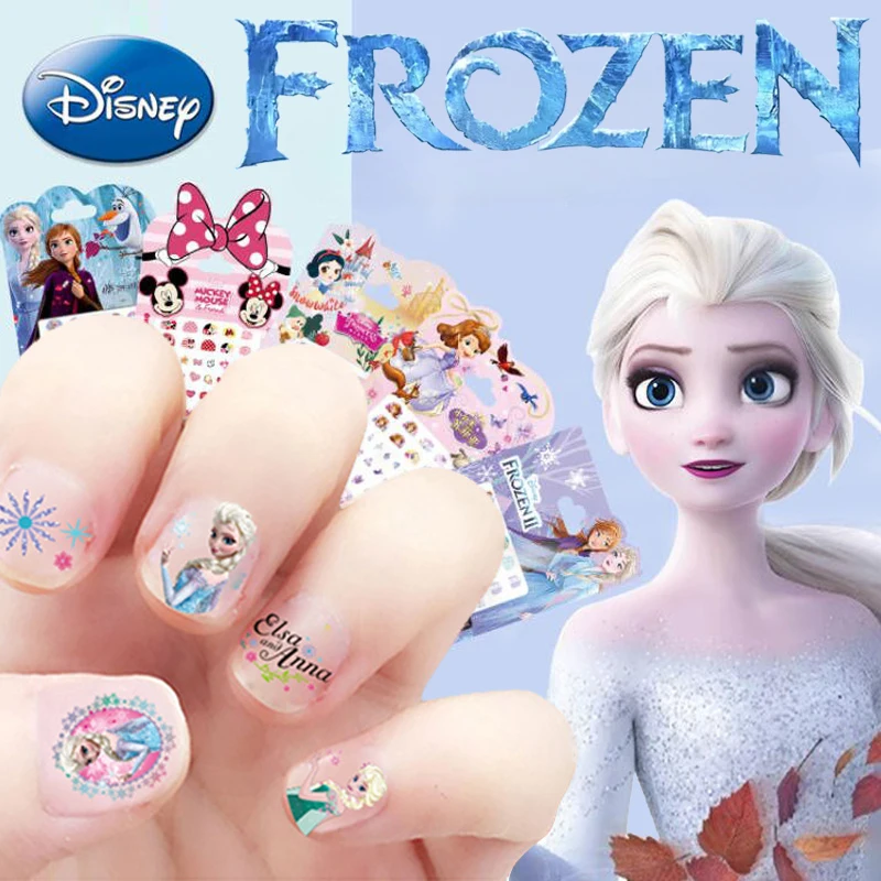 

Fashion Trend Frozen Princess 3D Delicate Nail Stickers Elsa Anna Nail Art Decals Figure Kids Cartoon Toys A Gift for A Friend