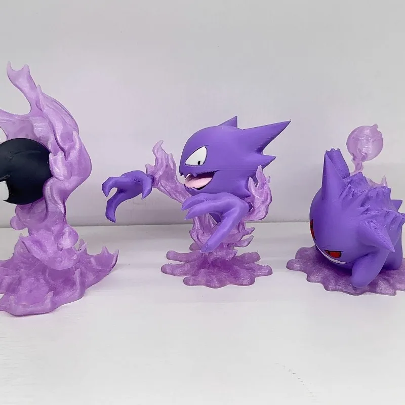 3D Printing 1/20 Scale World Gastly Gengar Haunter Pokémon Game Peripheral PLA Collections Model Desktop Ornament Decoration Toy
