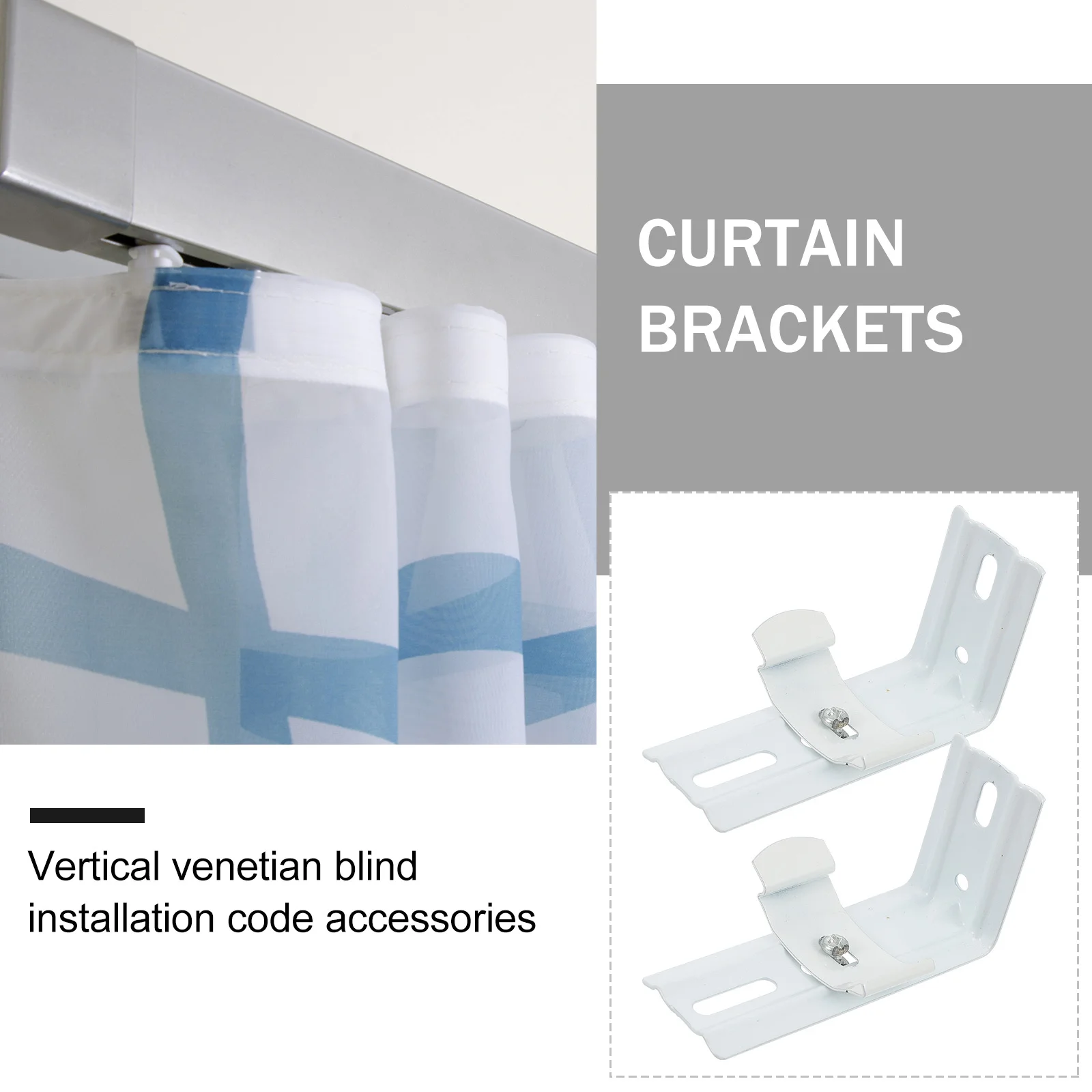 

4Pcs Curtain L Shape Brackets Easy Install Household Accessories Home Decor Curtain L Bracket Bracket