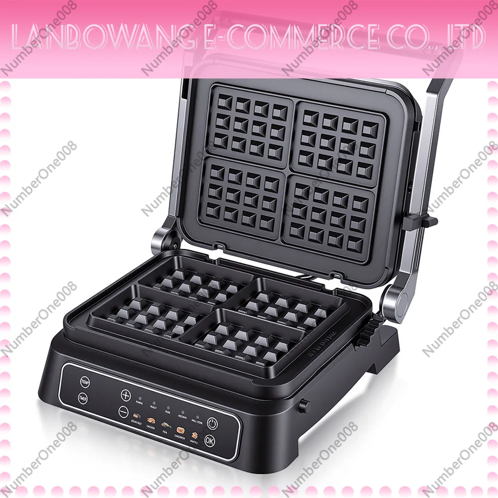2 in 1 Sandwich Maker and Waffle Maker 2000W Non-Stick Removable Plates