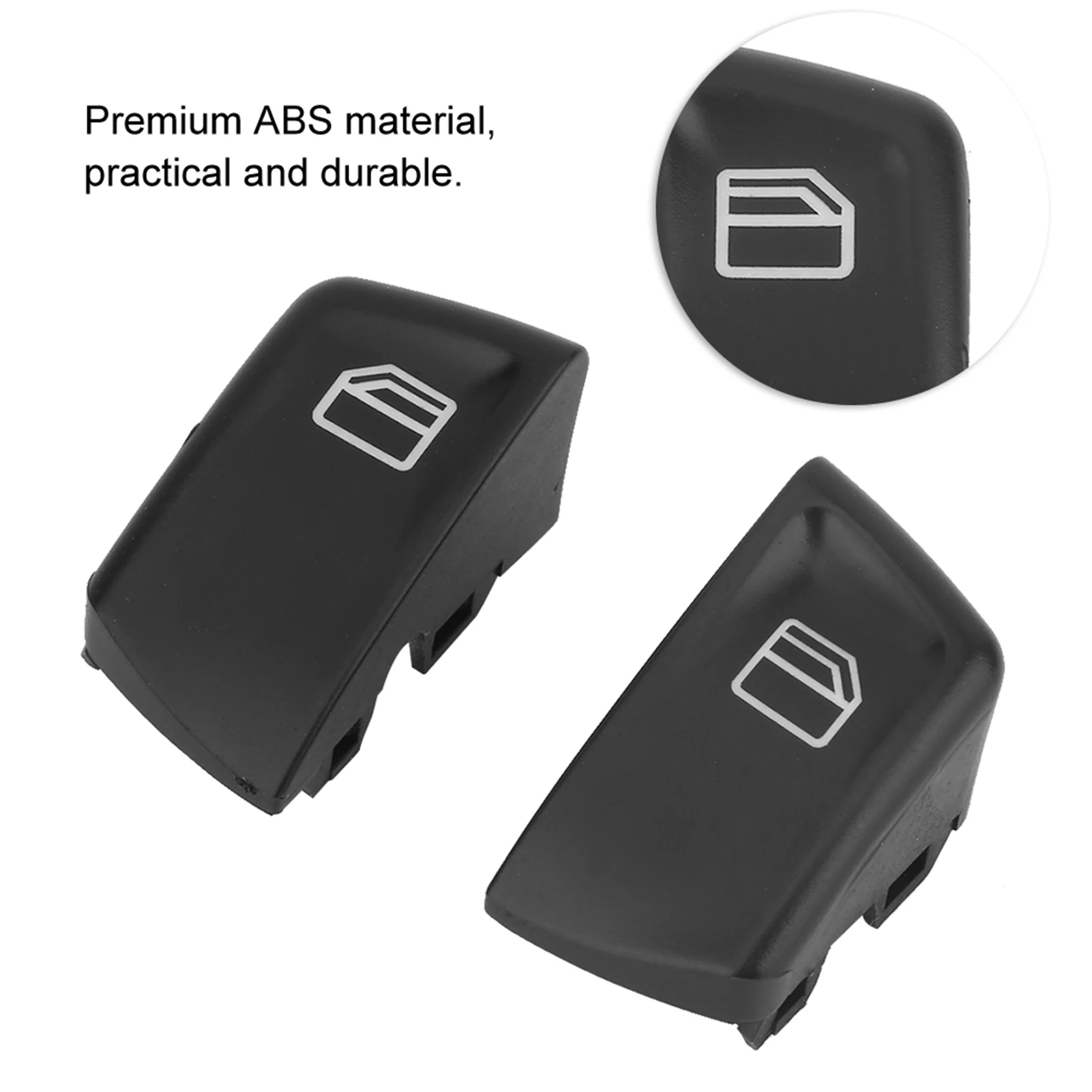 2pcs Car Window Switch Button Covers for Mercedes Vito Viano W639 Sprinter II 906 2003‑2013 807624374022 Window Switch Cover