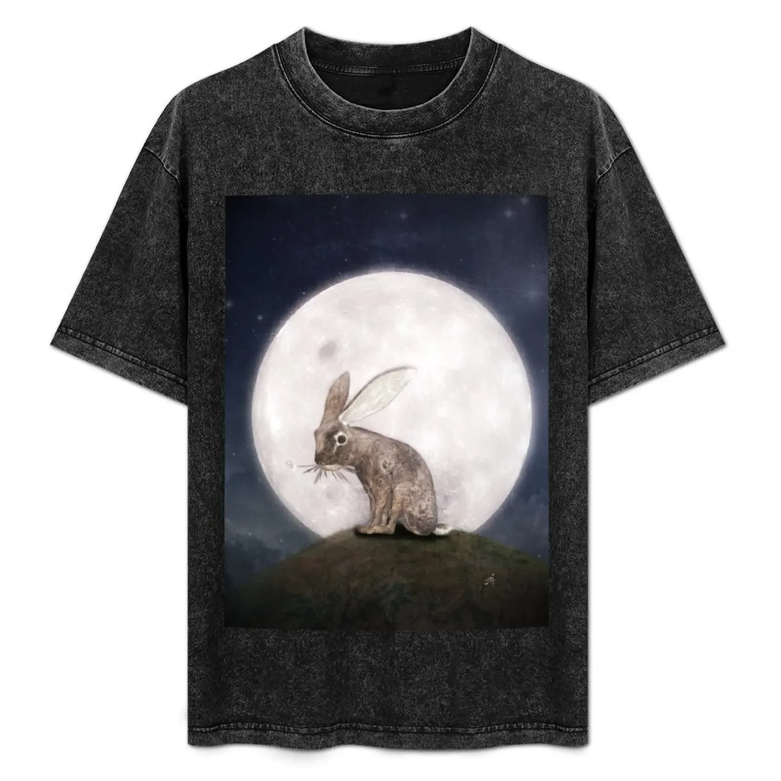 

Футболка Night Rabbit, легкая базовая рубашка с короткими рукавами