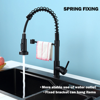 Kitchen Pull Down Spring Sink Faucet 360 Rotation Hot Cold Mixer Tap