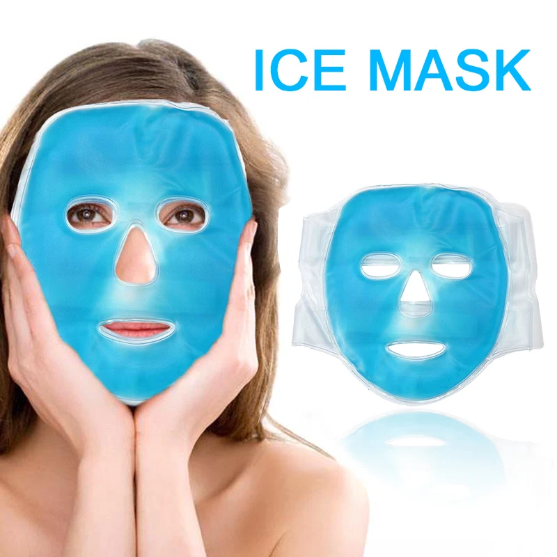 Face Cooling Mask Ice Pack Cooling Pvc Hot Cold Therapy Skin Care Tool Ice Gel Face Mask Skin Firming Spa Sleep Mask