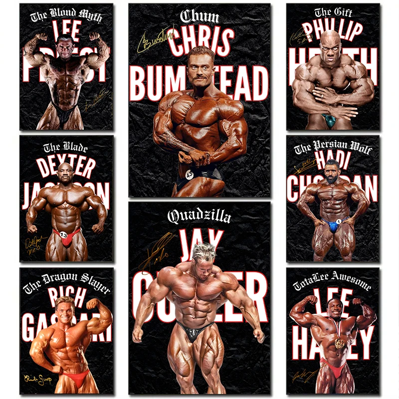 Célèbre musculation Fitness athlète élection Champion affiche imprime toile peinture GYM entraînement mur Art photos pour la décoration intérieure